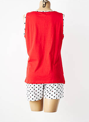 Pyjashort col rond rouge MASSANA femme