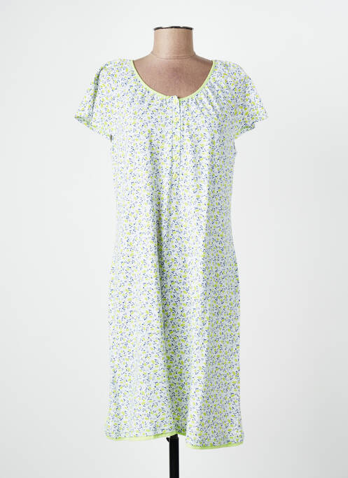 Chemise de nuit imprimé fantaisie vert MASSANA femme