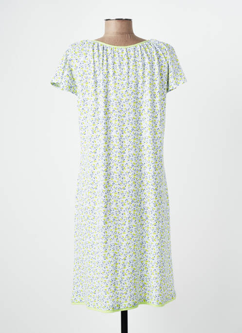 Chemise de nuit imprimé fantaisie vert MASSANA femme