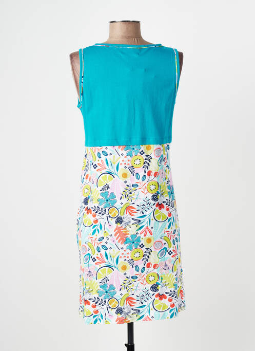 Chemise de nuit imprimé fantaisie bleu MASSANA femme