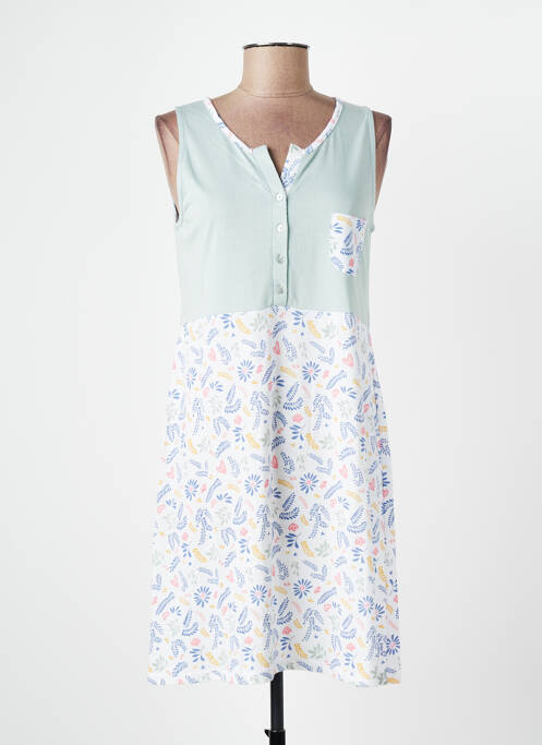 Chemise de nuit imprimé fantaisie blanc MASSANA femme