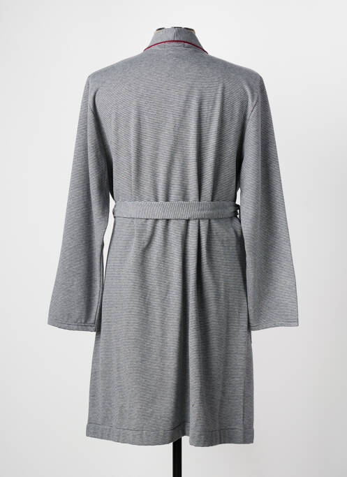 Robe de chambre imprimé rayures gris MASSANA homme