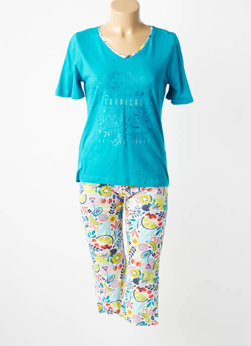 Pyjama manches courtes bleu MASSANA femme