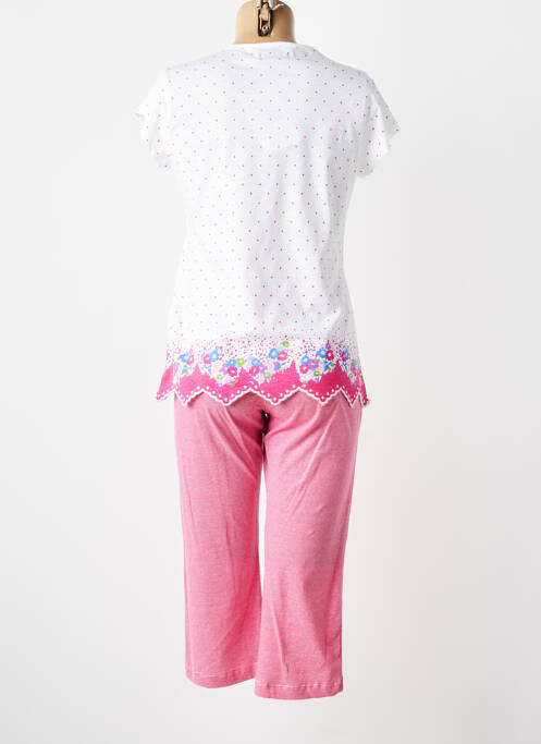 Pyjama manches courtes blanc MASSANA femme