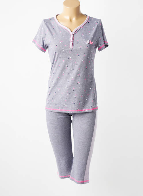 Pyjama manches courtes bleu MASSANA femme