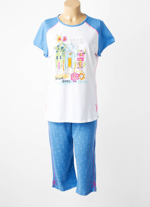 Pyjama manches courtes bleu MASSANA femme
