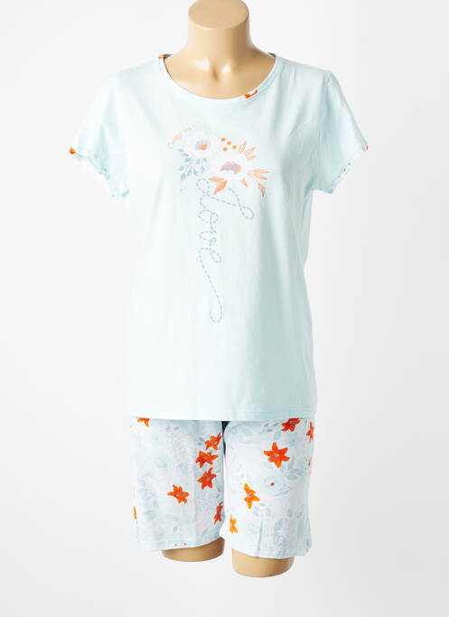 Pyjashort bleu MASSANA femme