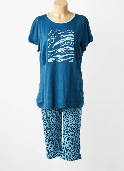 Pyjama manches courtes bleu MASSANA femme
