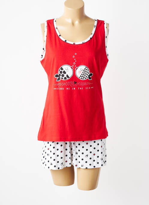 Pyjashort rouge MASSANA femme