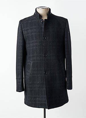 Manteau long manches longues sans capuche noir DELAHAYE homme
