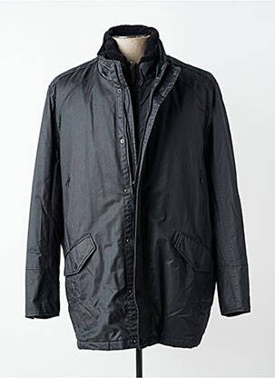 Blouson fermeture zippée sous rabat pressionné noir DELAHAYE homme