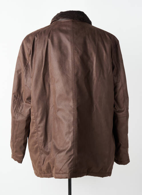 Blouson fermeture zippée sous rabat pressionné marron DELAHAYE homme