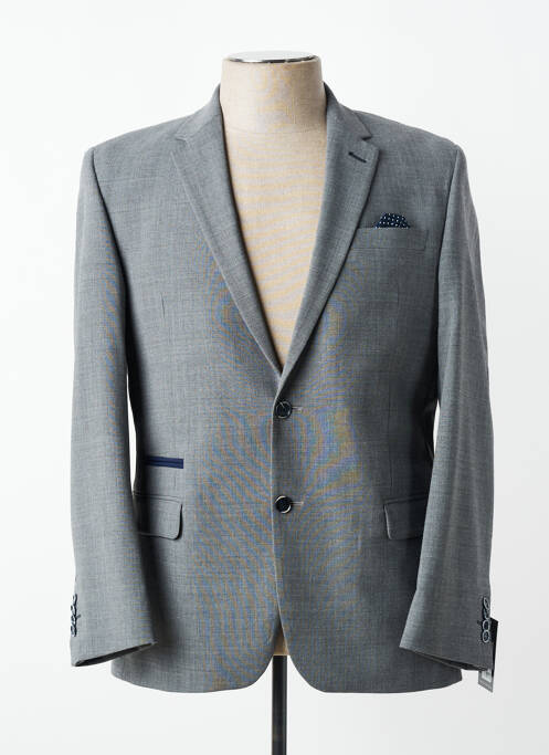 Veste chic finition intérieure doublure satiné gris FITECOM homme