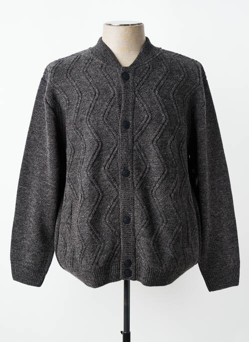 Gilet manches longues fermeture boutonnée sur le devant gris LOUIS VICTOR homme