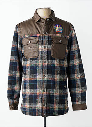 Veste casual coupe droite bleu DELAHAYE homme