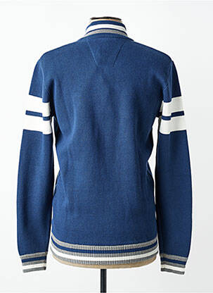 Gilet manches longues col v bleu DELAHAYE homme