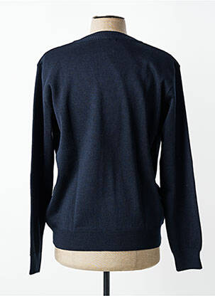 Gilet manches longues col v bleu I.ODENA homme