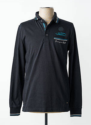 Polo manches longues manches longues noir DELAHAYE homme