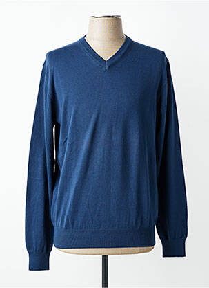 Pull col v manches longues bleu BANDE ORIGINALE homme
