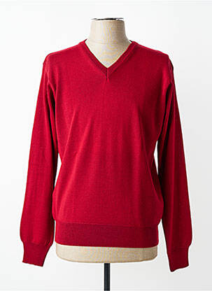 Pull col v manches longues rouge BANDE ORIGINALE homme
