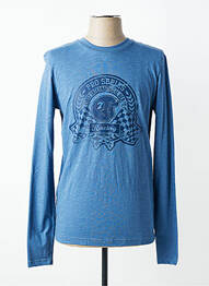 T-shirt coupe cintrée manches longues bleu DELAHAYE homme