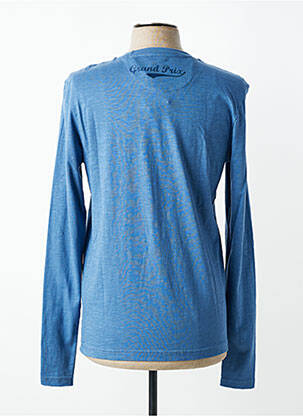 T-shirt coupe cintrée manches longues bleu DELAHAYE homme
