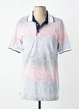 Polo tissage jersey manches courtes rose LOUIS VICTOR homme