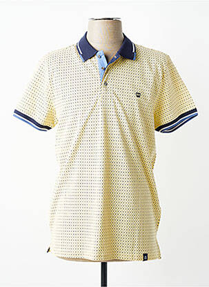 Polo stretch manches courtes jaune REVER MILE homme
