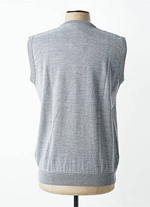 Pull col v sans manche gris LOUIS VICTOR homme