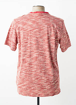 T-shirt tissage chiné manches courtes rouge COFOX homme