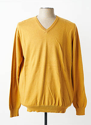 Pull col v manches longues jaune BANDE ORIGINALE homme