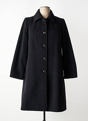 Manteau long coupe droite sans capuche noir JEAN DELFIN femme