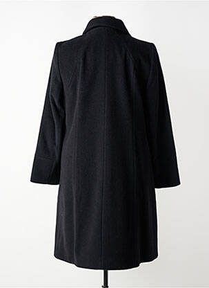 Manteau long coupe droite sans capuche noir JEAN DELFIN femme