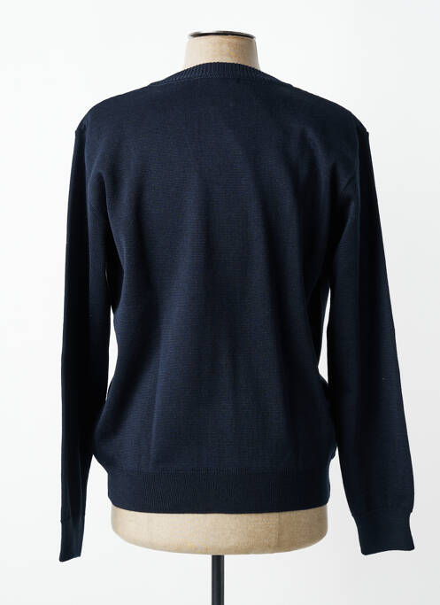 Gilet manches longues col v bleu I.ODENA homme