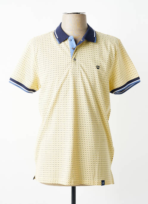 Polo stretch manches courtes jaune REVER MILE homme