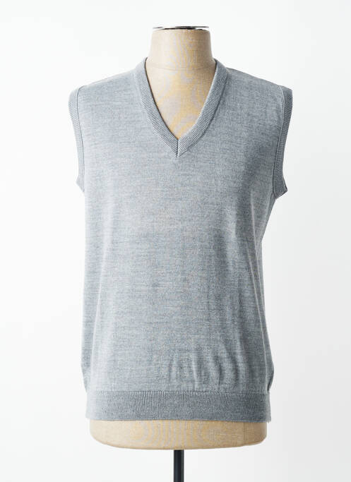 Pull col v sans manche gris LOUIS VICTOR homme