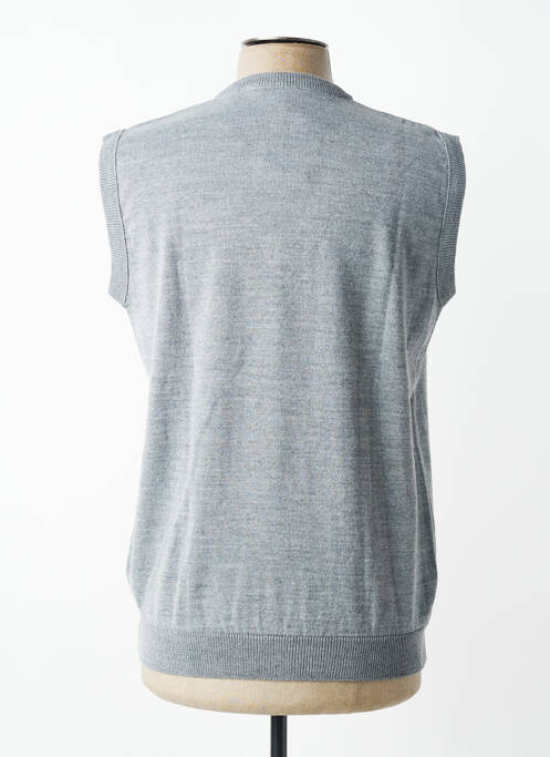 Pull col v sans manche gris LOUIS VICTOR homme