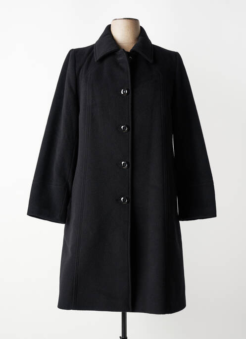 Manteau long coupe droite sans capuche noir JEAN DELFIN femme