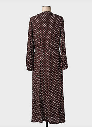 Robe longue manches longues manches longues marron NICE THINGS femme