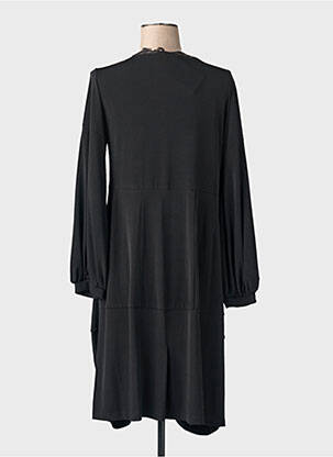 Robe mi-longue manches longues manches longues noir ALAIN MURATI femme