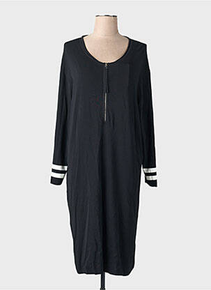 Robe mi-longue manches longues manches longues noir ELENA MIRO femme