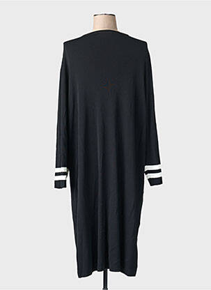 Robe mi-longue manches longues manches longues noir ELENA MIRO femme