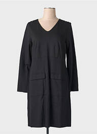 Robe courte fermeture zippée au dos manches longues noir ORTO BOTANICO femme