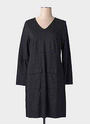 Robe courte fermeture zippée au dos manches longues noir ORTO BOTANICO femme