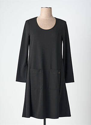 Robe courte manches longues manches longues noir 3322 femme
