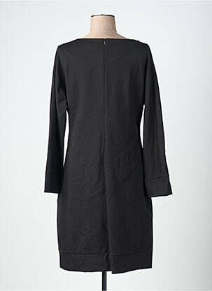 Robe mi-longue manches longues manches longues noir ORTO BOTANICO femme
