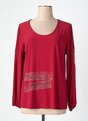 T-shirt manches longues manches longues rouge ALAIN MURATI femme