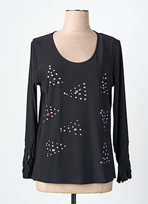 T-shirt manches longues manches longues noir ALAIN MURATI femme