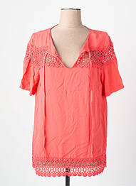 Blouse manches courtes manches courtes orange SIGNE NATURE femme