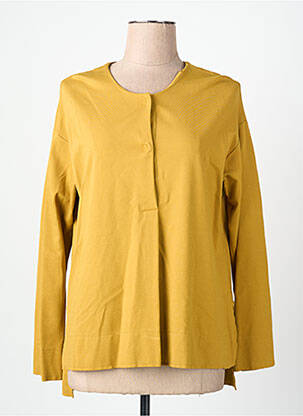 T-shirt manches longues manches longues jaune ORTO BOTANICO femme